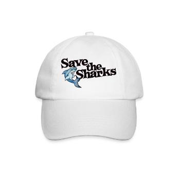 Save the Sharks Ocean Graphic - Baseballkappe - Weiß/Weiß - Vorne