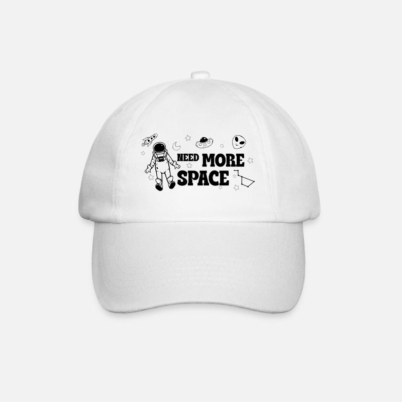 Besoin de plus d’espace – Slogan de gribouillis de l’espace - Casquette classique - blanc/blanc