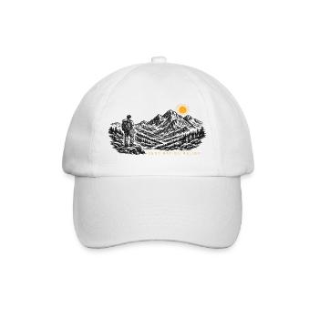 Hiker Sunrise Destination Relief - Baseball Cap - white/white - Front