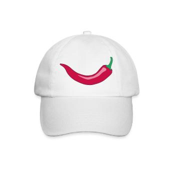 Red Chili Smile - Baseballkappe - Weiß/Weiß - Vorne