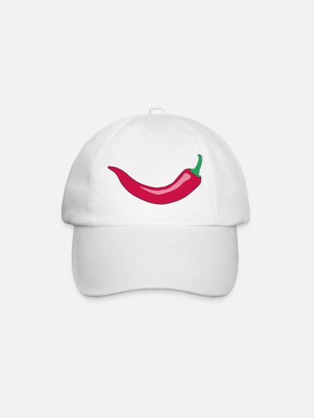 Red Chili Smile - Baseballkappe - Weiß/Weiß