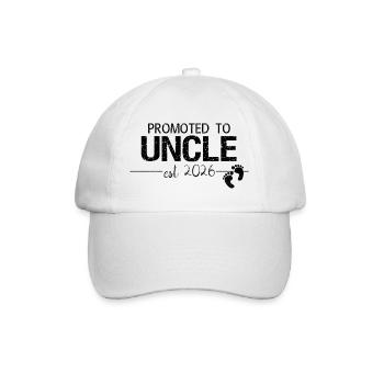 Promu oncle 2026 Cadeau de nouvel oncle - Casquette classique - blanc/blanc - Devant