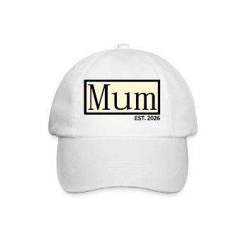 Maman du bébé biologique 2026 - Casquette classique - blanc/blanc - Devant