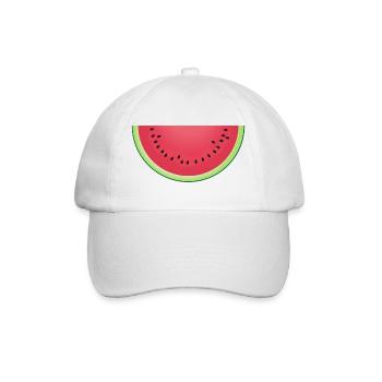 Tranche de pastèque juteuse - Casquette classique - blanc/blanc - Devant