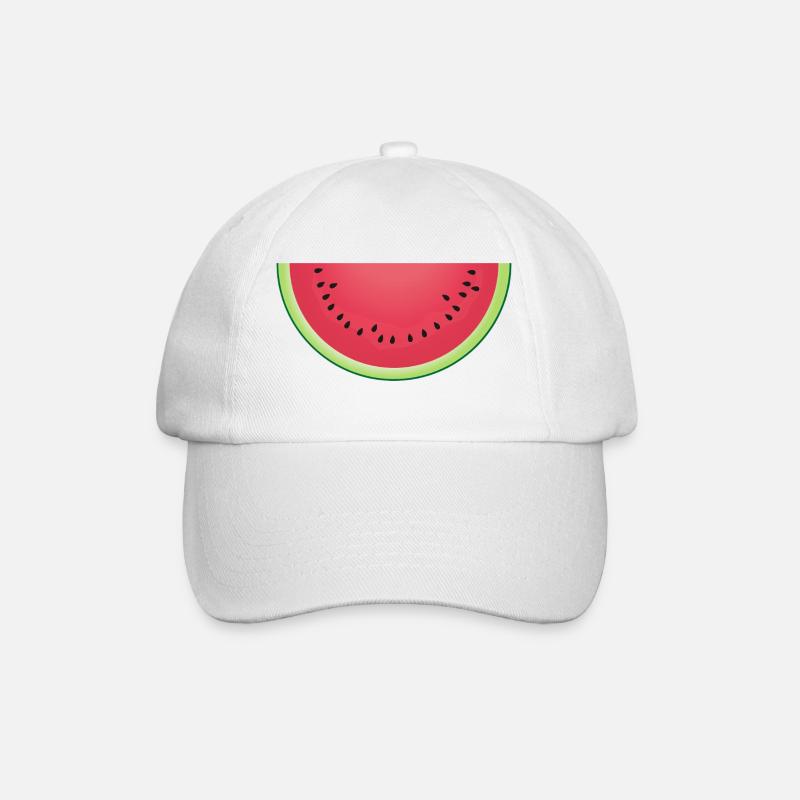 Saftige Wassermelonenscheibe - Baseballkappe - Weiß/Weiß
