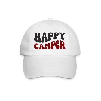 Happy Camper Print - Baseball Cap - white/white - Front