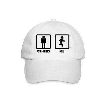 Funny football player - Baseball Cap - white/white - Front