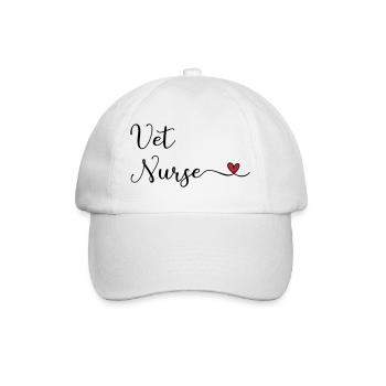 Vet Nurse - Baseball Cap - white/white - Front