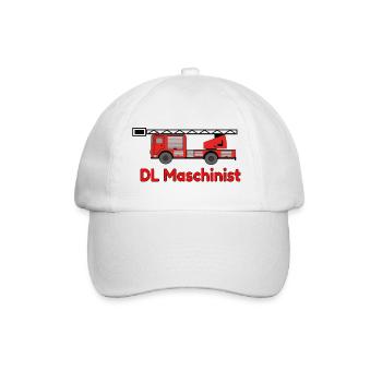 DL Machinist Fire Truck Turntable Ladder - Baseball Cap - white/white - Front