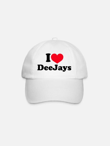 I Love DeeJays - Baseballkappe - Weiß/Weiß