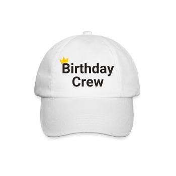 Birthday Crew - Baseball Cap - white/white - Front