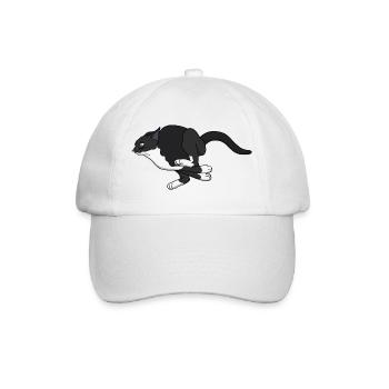 Midnight Leap Noir Katze - Baseballkappe - Weiß/Weiß - Vorne