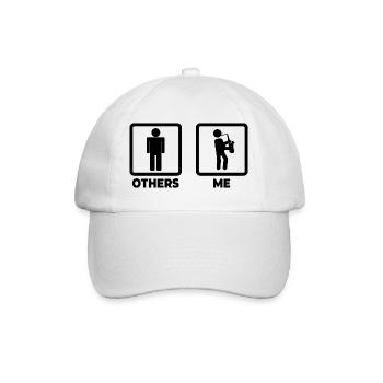Me as a saxophonist - Baseball Cap - white/white - Front