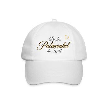 Edles Geschenk für den Patenonkel - Baseballkappe - Weiß/Weiß - Vorne