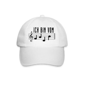 Ich bin vom Fach - Musiker Notenschrift Noten - Baseballkappe - Weiß/Weiß - Vorne