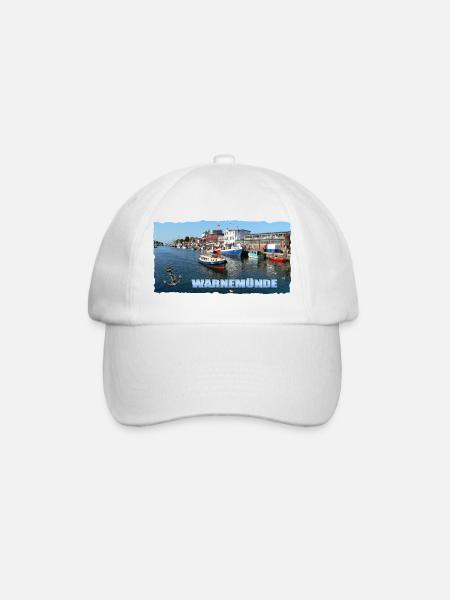 Warnemünde - Baseballkappe - Weiß/Weiß