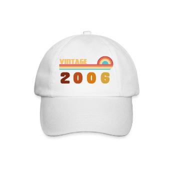 Tee 20 Years Black Gold born 2006 - Baseball Cap - white/white - Front