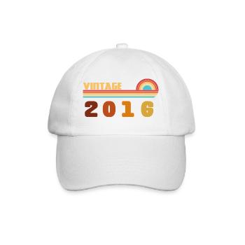 10 Year Old Black Gold Tee born 2016 - Baseball Cap - white/white - Front