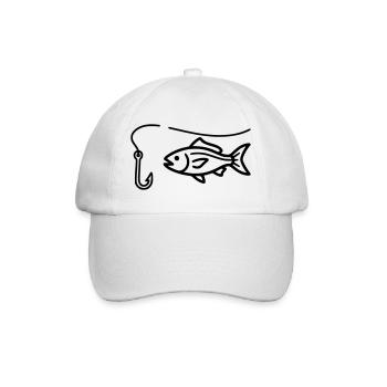 Club de pêche à l’hameçon - Casquette classique - blanc/blanc - Devant