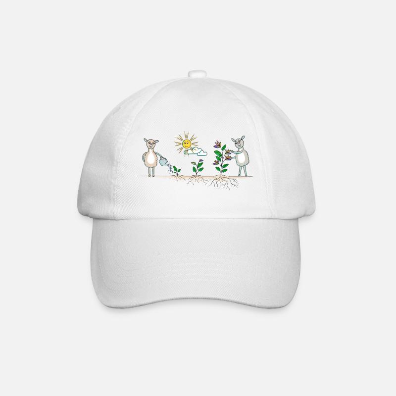 Jardin de lamas coloré - Casquette classique - blanc/blanc