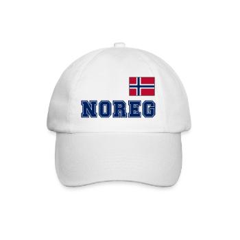 NORVÈGE - look maillot NOREG - drapeau sur la poitrine - Casquette classique - blanc/blanc - Devant