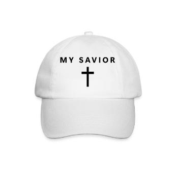 My Savior Minimalist Faith Jesus Cooler - Baseball Cap - white/white - Front