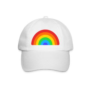 Retro Rainbow Arc - Baseball Cap - white/white - Front