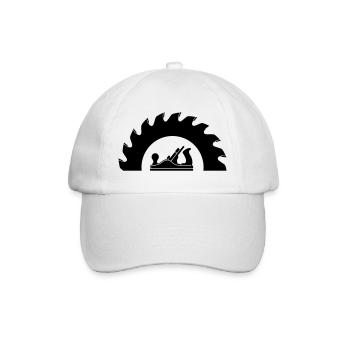 Logo raboteuse à lame de scie charpentier - Casquette classique - blanc/blanc - Devant