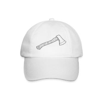 Illustration de hache en bois dessinée à la main - Casquette classique - blanc/blanc - Devant