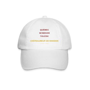 Châteauneuf-de-Randon Lozère - Québec - Windsor - Casquette classique - blanc/blanc - Devant