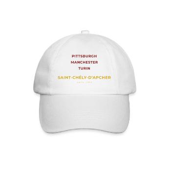 Saint-Chély-d'Apcher Lozère - Pittsburgh - Turin - Casquette classique - blanc/blanc - Devant
