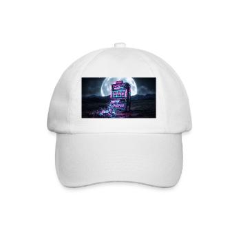 Jackpot des Burnouts – Vaporwave-Ästhetik-Meme - Baseballkappe - Weiß/Weiß - Vorne