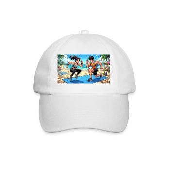 Couples training - Baseball Cap - white/white - Front