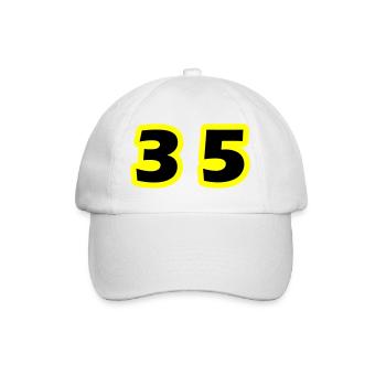 35 Number symbol - Baseball Cap - white/white - Front