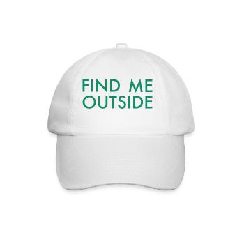 Typographie extérieure à Me Trouver - Casquette classique - blanc/blanc - Devant