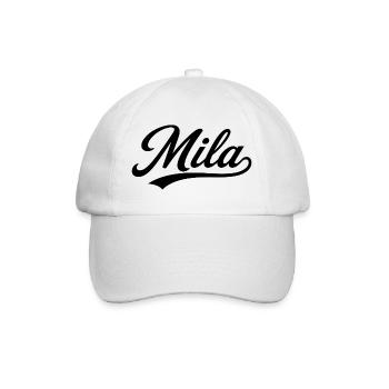 Mila Name Gift First Last Family - Baseball Cap - white/white - Front