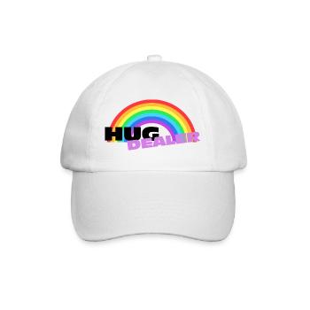 Autocollants Hug Dealer : design arc-en-ciel coloré - Casquette classique - blanc/blanc - Devant