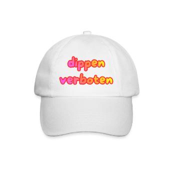 dippen verboten - Baseballkappe - Weiß/Weiß - Vorne