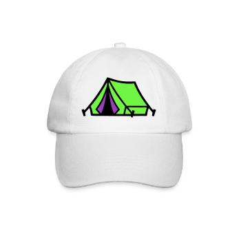 Festival Zelt Camping Icon - Baseballkappe - Weiß/Weiß - Vorne