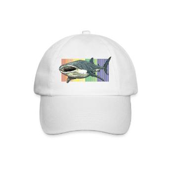 Whale Shark Rhincodon typus - Baseball Cap - white/white - Front