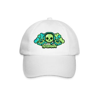 Respawn Totenkopf Logo - Baseballkappe - Weiß/Weiß - Vorne