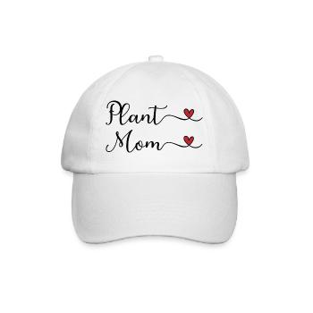 Pflanzenmama-Herz - Baseballkappe - Weiß/Weiß - Vorne