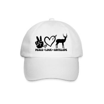Cœur d’antilope Motif animal de paix - Casquette classique - blanc/blanc - Devant