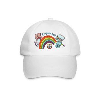 Schulstart Regenbogen  - Baseballkappe - Weiß/Weiß - Vorne