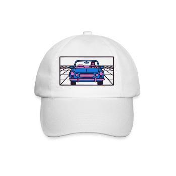 Retro Car Miami Logo - Baseball Cap - white/white - Front