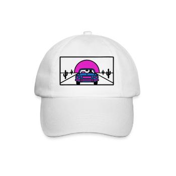 Logo de la voiture de route du désert - Casquette classique - blanc/blanc - Devant