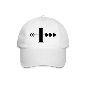 Lettre i flèche cœur - Casquette classique - blanc/blanc - Devant