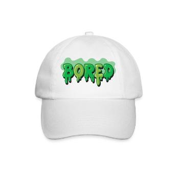 Graffiti Bored Slime Font - Baseball Cap - white/white - Front