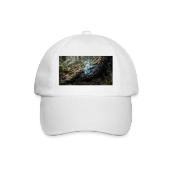 Forest Magic: Glowing Energy Fibers in Tree Roots - Baseball Cap - white/white - Front