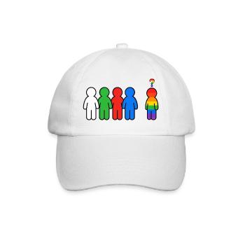 Anders und Stolz Regenbogen Grafik - Baseball Cap - white/white - Front
